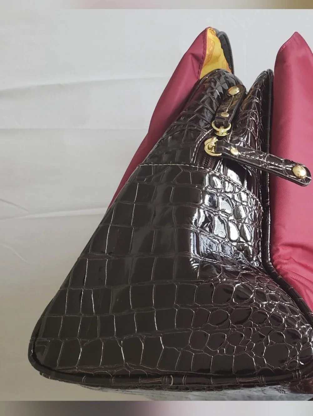 Samantha Brown Burgundy Overnight CarryAll Weekender Laptop Travel Bag Excellent - Picture 5 of 16